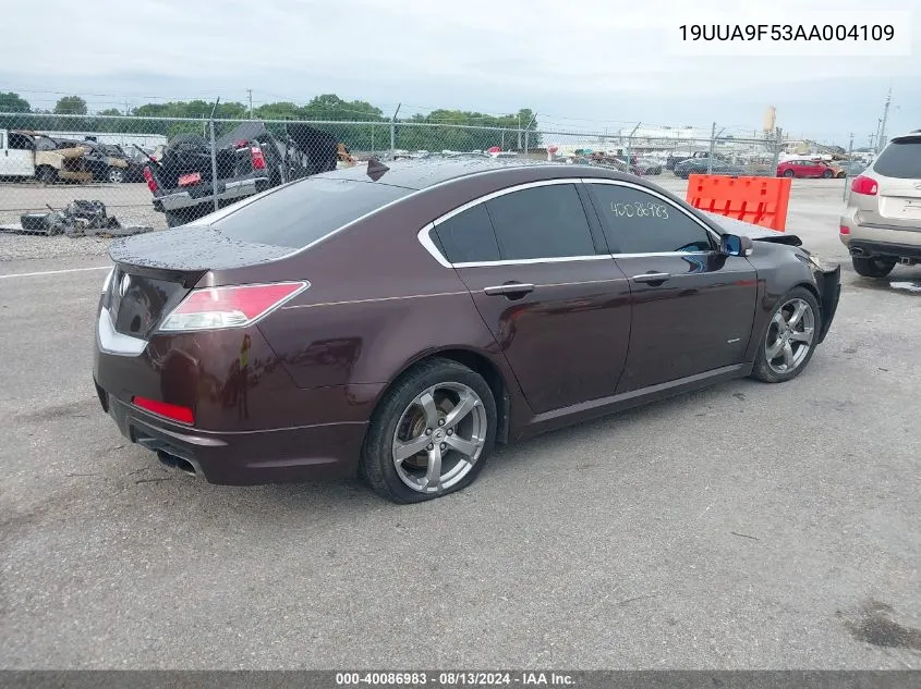 2010 Acura Tl 3.7 VIN: 19UUA9F53AA004109 Lot: 40086983