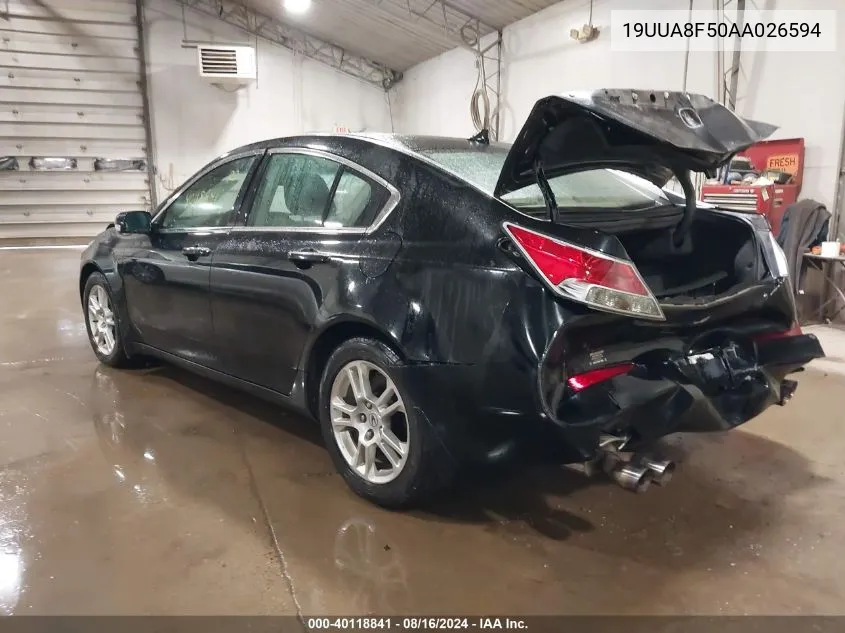 2010 Acura Tl 3.5 VIN: 19UUA8F50AA026594 Lot: 40118841