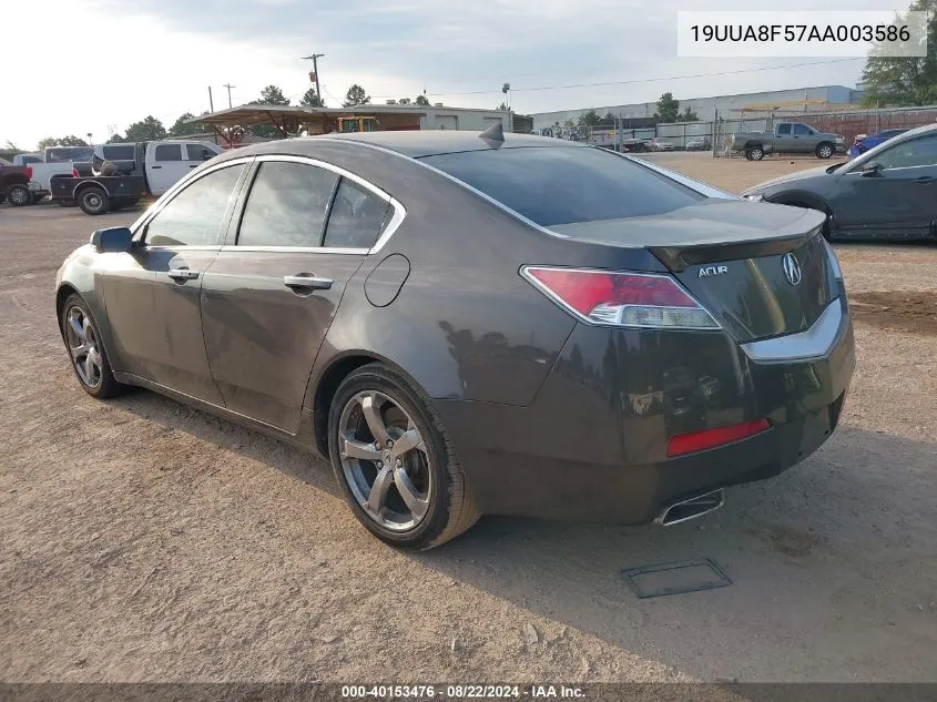 2010 Acura Tl 3.5 VIN: 19UUA8F57AA003586 Lot: 40153476