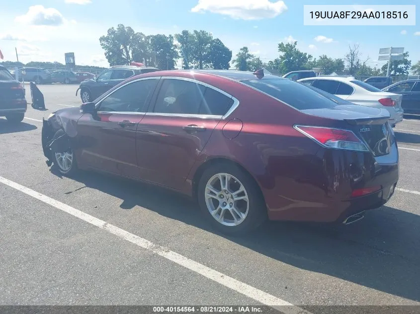 2010 Acura Tl VIN: 19UUA8F29AA018516 Lot: 40154564