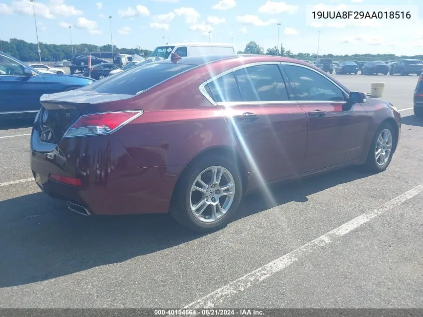 2010 Acura Tl VIN: 19UUA8F29AA018516 Lot: 40154564