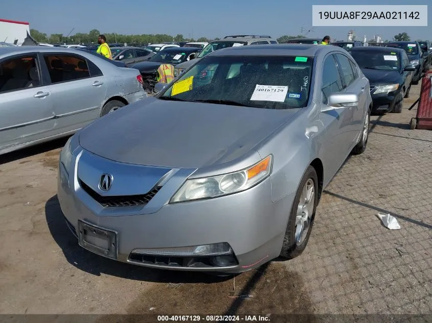 2010 Acura Tl 3.5 VIN: 19UUA8F29AA021142 Lot: 40167129