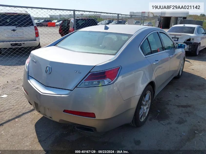 2010 Acura Tl 3.5 VIN: 19UUA8F29AA021142 Lot: 40167129