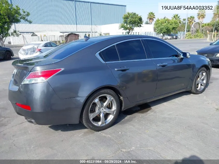 2010 Acura Tl 3.5 VIN: 19UUA8F54AA003352 Lot: 40231964