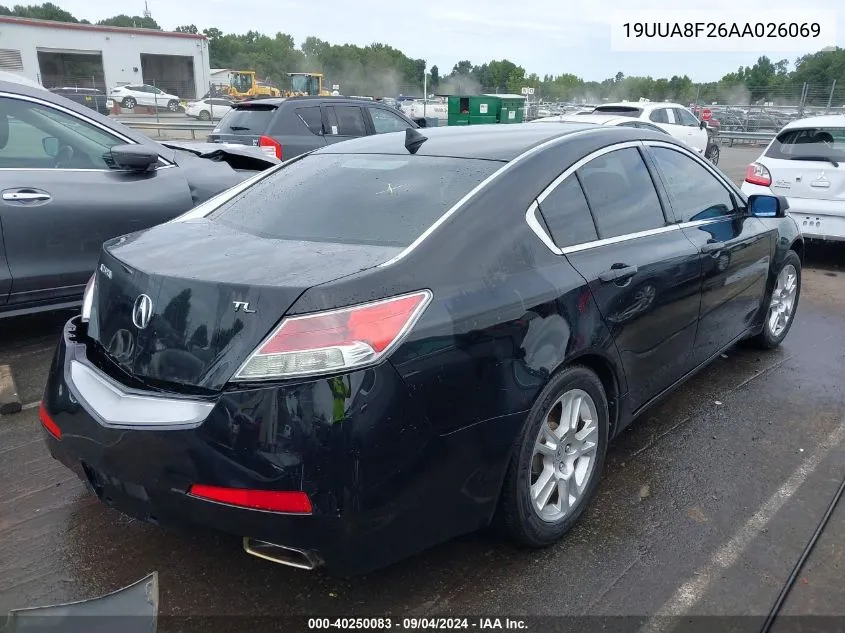 2010 Acura Tl 3.5 VIN: 19UUA8F26AA026069 Lot: 40250083