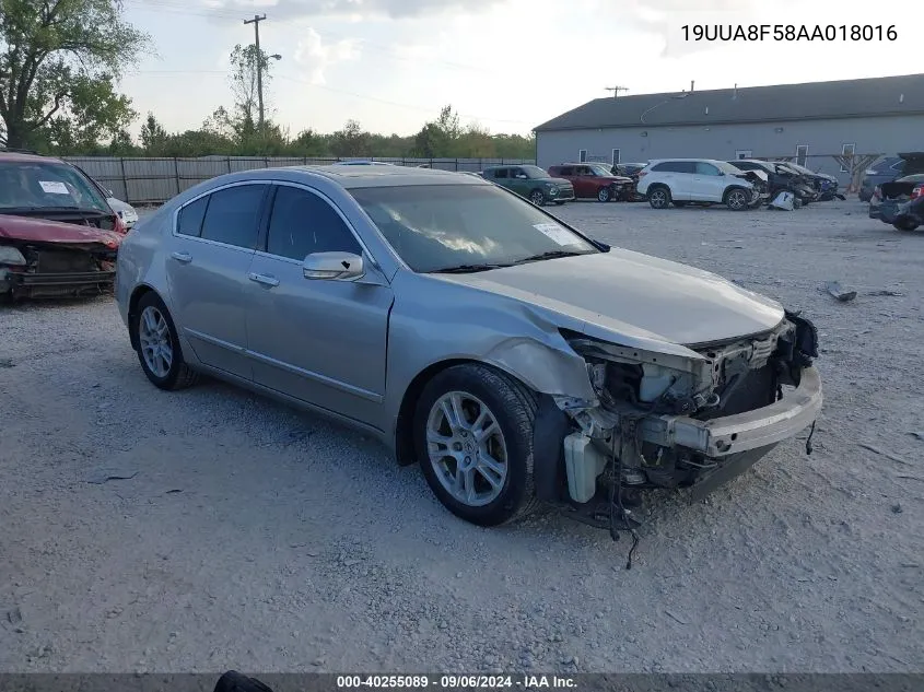 2010 Acura Tl VIN: 19UUA8F58AA018016 Lot: 40255089