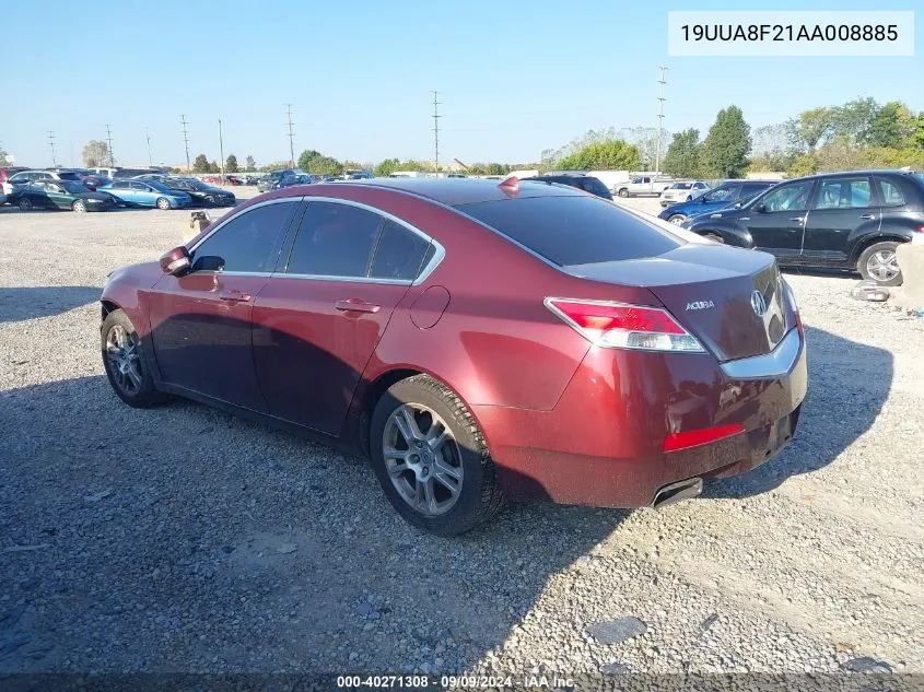 2010 Acura Tl 3.5 VIN: 19UUA8F21AA008885 Lot: 40271308