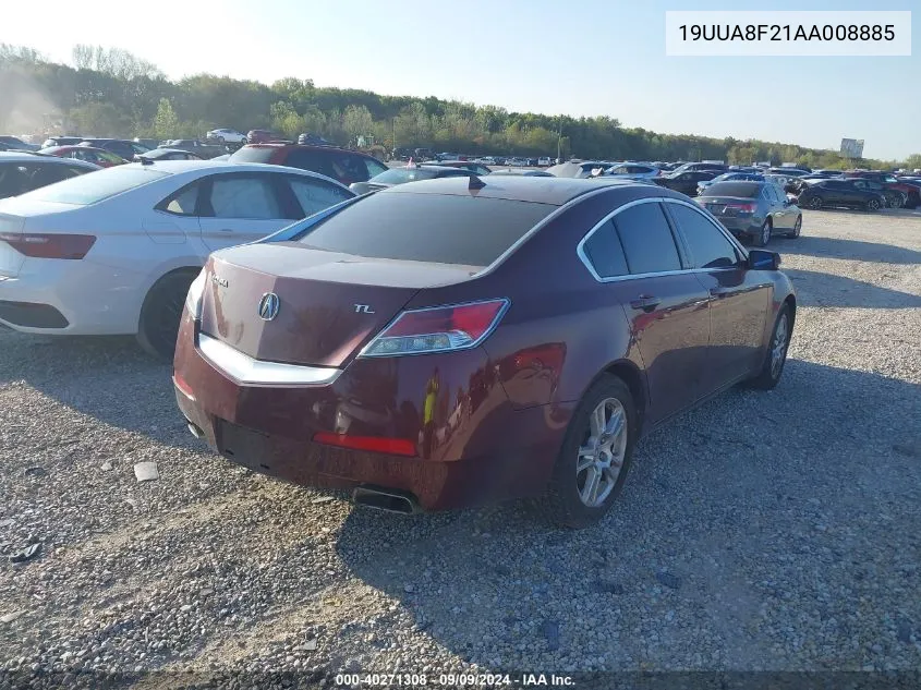 2010 Acura Tl 3.5 VIN: 19UUA8F21AA008885 Lot: 40271308