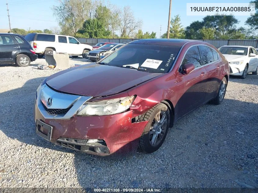 2010 Acura Tl 3.5 VIN: 19UUA8F21AA008885 Lot: 40271308