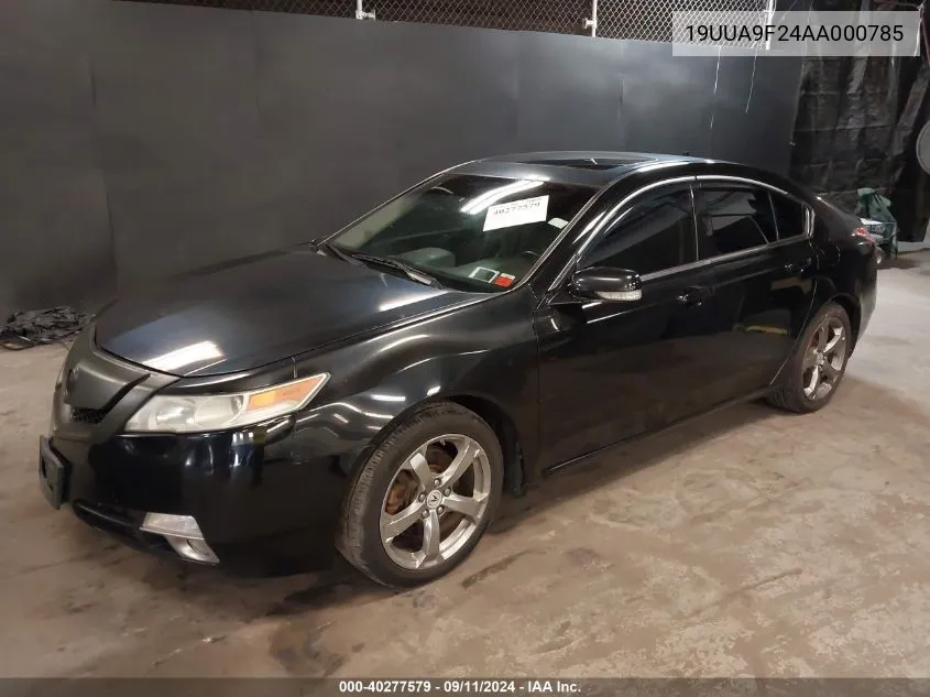 2010 Acura Tl 3.7 VIN: 19UUA9F24AA000785 Lot: 40277579