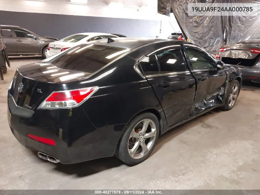 2010 Acura Tl 3.7 VIN: 19UUA9F24AA000785 Lot: 40277579