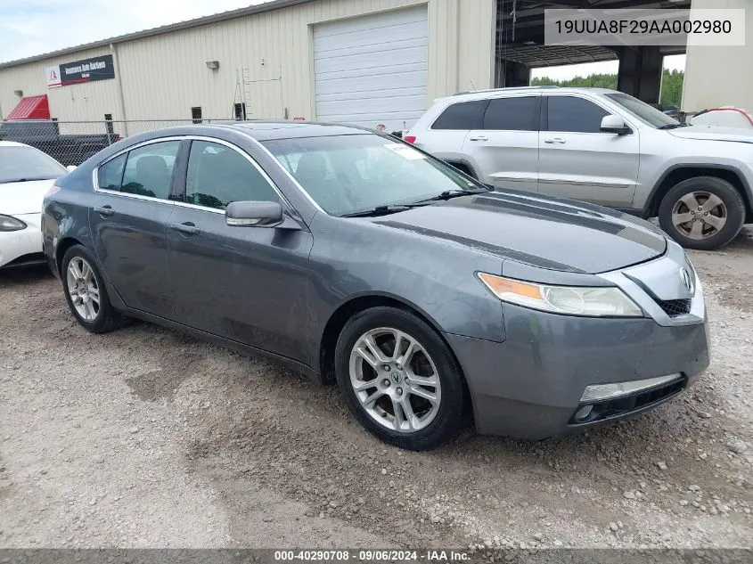 19UUA8F29AA002980 2010 Acura Tl 3.5