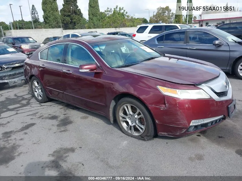 2010 Acura Tl VIN: 19UUA8F55AA015851 Lot: 40346777