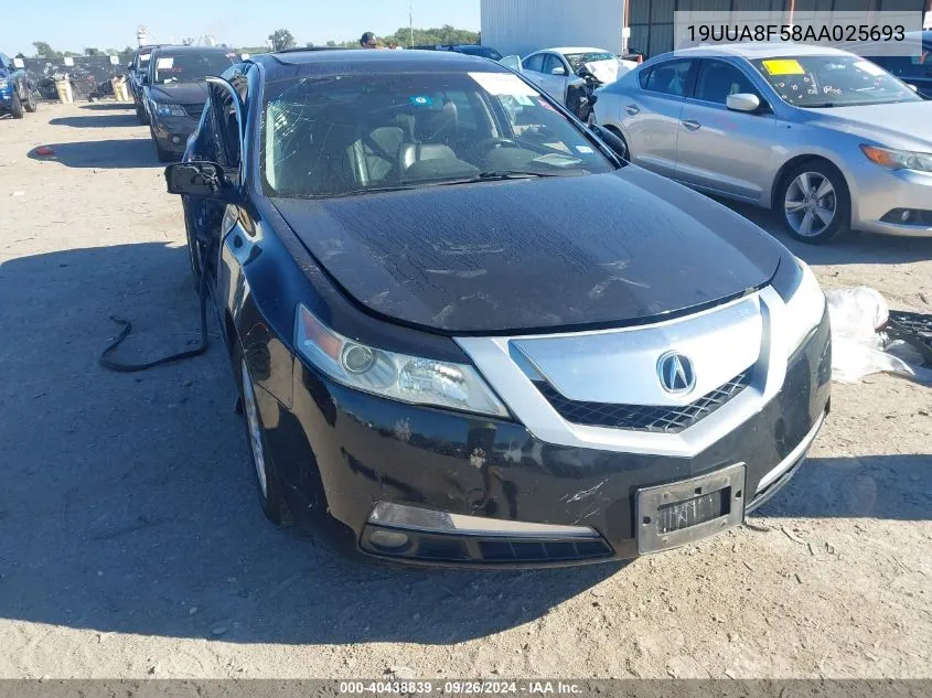 2010 Acura Tl VIN: 19UUA8F58AA025693 Lot: 40438839