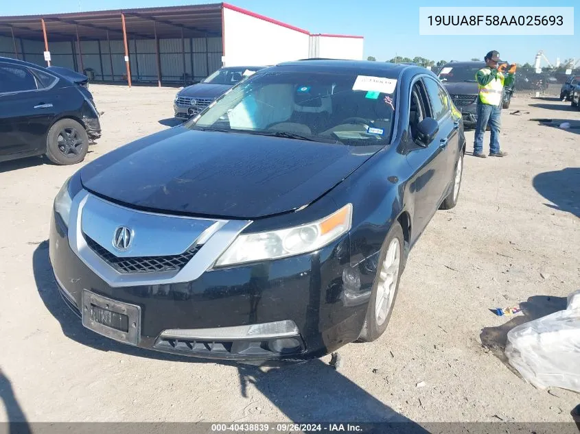 2010 Acura Tl VIN: 19UUA8F58AA025693 Lot: 40438839