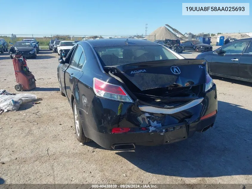 2010 Acura Tl VIN: 19UUA8F58AA025693 Lot: 40438839