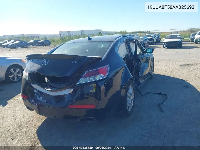 2010 Acura Tl VIN: 19UUA8F58AA025693 Lot: 40438839