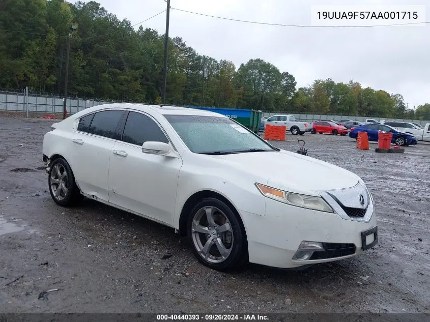 2010 Acura Tl 3.7 VIN: 19UUA9F57AA001715 Lot: 40440393