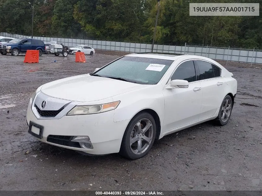 2010 Acura Tl 3.7 VIN: 19UUA9F57AA001715 Lot: 40440393