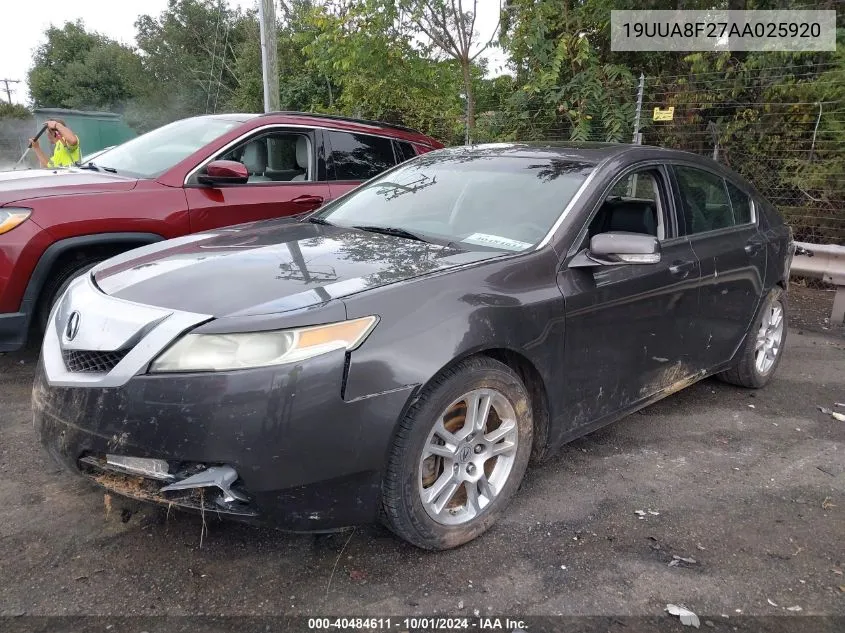 2010 Acura Tl 3.5 VIN: 19UUA8F27AA025920 Lot: 40484611