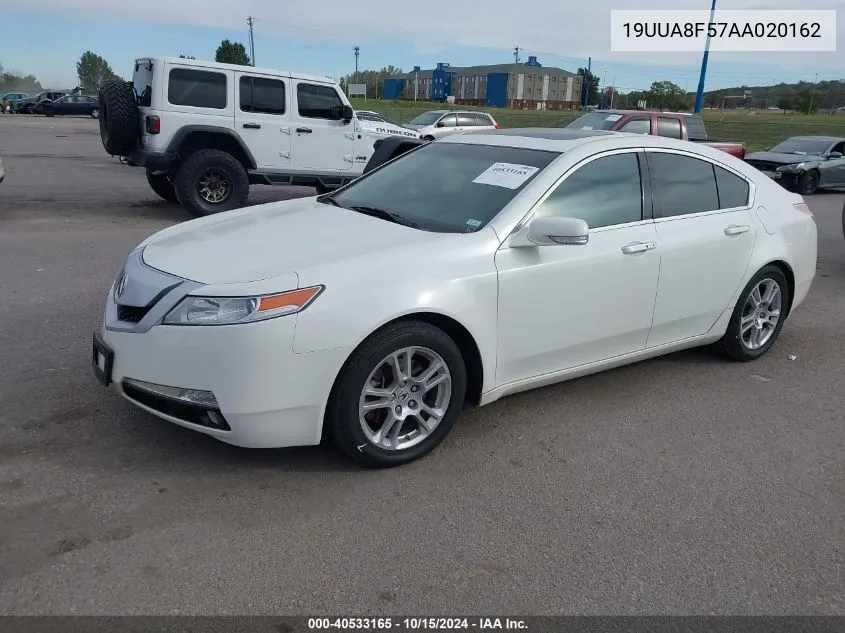 2010 Acura Tl 3.5 VIN: 19UUA8F57AA020162 Lot: 40533165