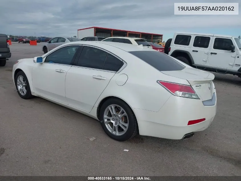 2010 Acura Tl 3.5 VIN: 19UUA8F57AA020162 Lot: 40533165