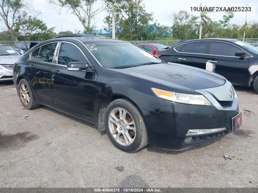 2010 Acura Tl 3.5 VIN: 19UUA8F2XAA025233 Lot: 40608378