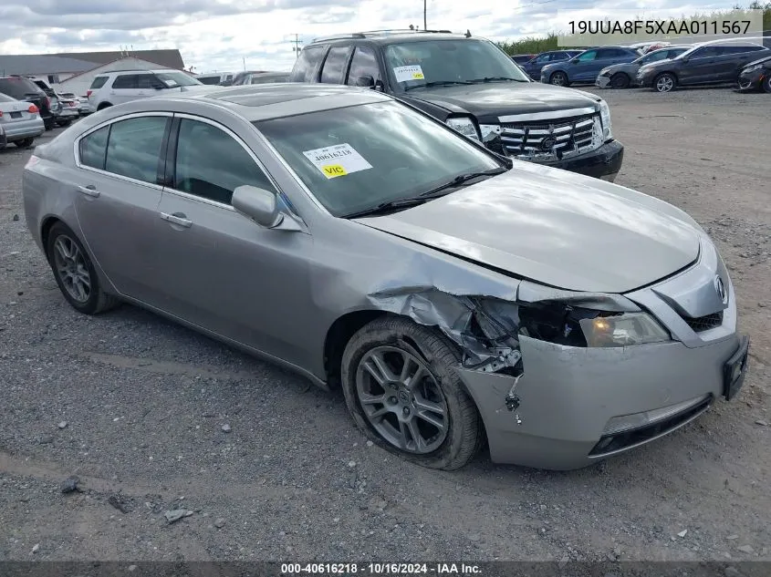 2010 Acura Tl 3.5 VIN: 19UUA8F5XAA011567 Lot: 40616218