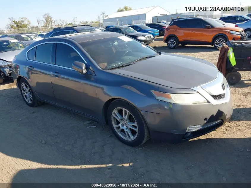 2010 Acura Tl 3.5 VIN: 19UUA8F28AA004106 Lot: 40629956