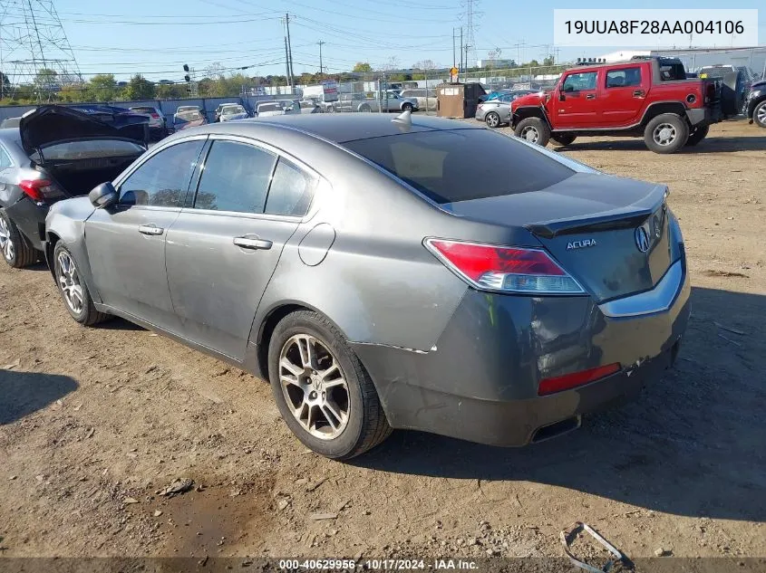 2010 Acura Tl 3.5 VIN: 19UUA8F28AA004106 Lot: 40629956