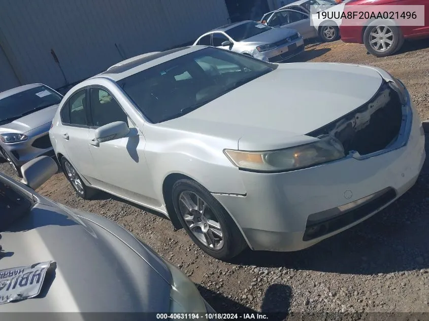 2010 Acura Tl 3.5 VIN: 19UUA8F20AA021496 Lot: 40631194