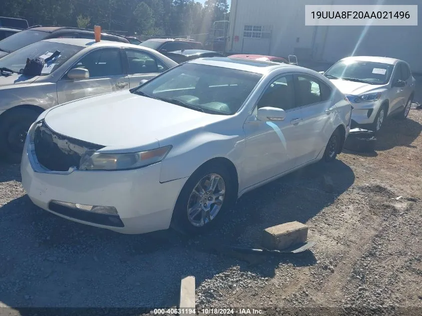 2010 Acura Tl 3.5 VIN: 19UUA8F20AA021496 Lot: 40631194