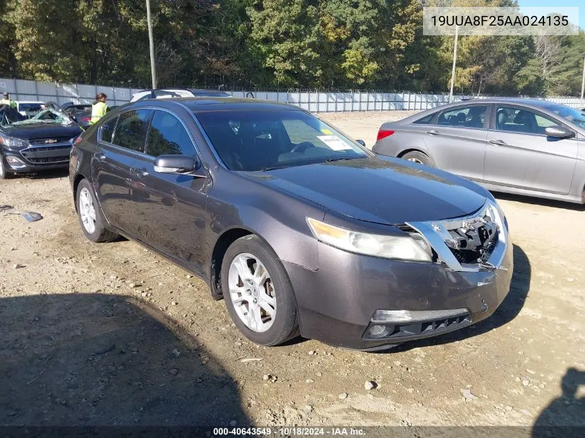 2010 Acura Tl 3.5 VIN: 19UUA8F25AA024135 Lot: 40643549