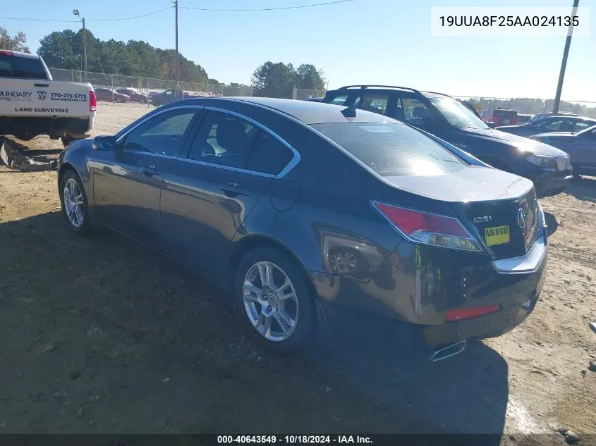 2010 Acura Tl 3.5 VIN: 19UUA8F25AA024135 Lot: 40643549