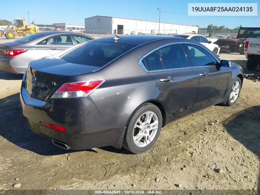 2010 Acura Tl 3.5 VIN: 19UUA8F25AA024135 Lot: 40643549