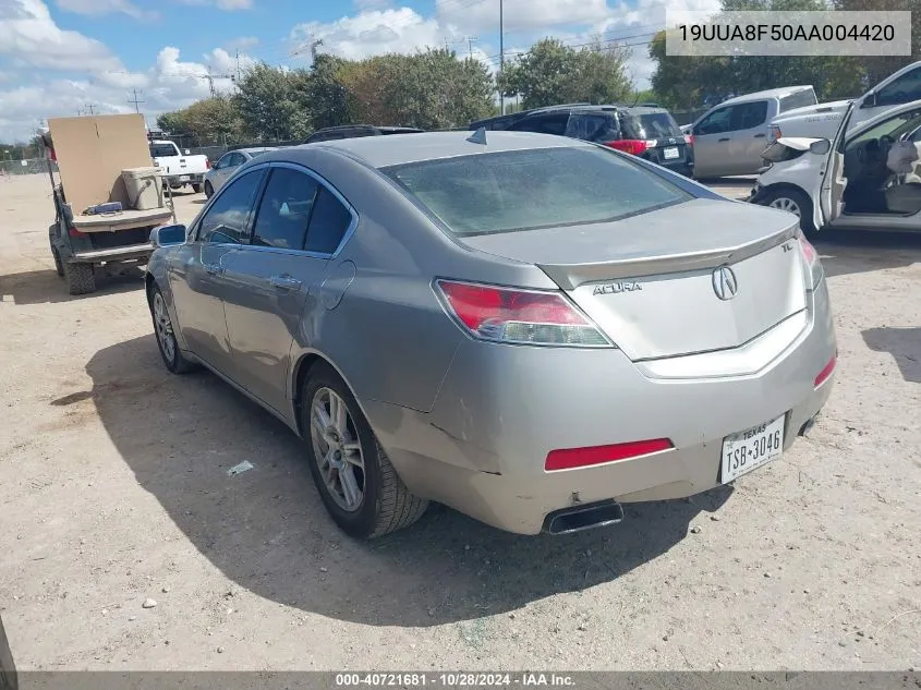 2010 Acura Tl 3.5 VIN: 19UUA8F50AA004420 Lot: 40721681