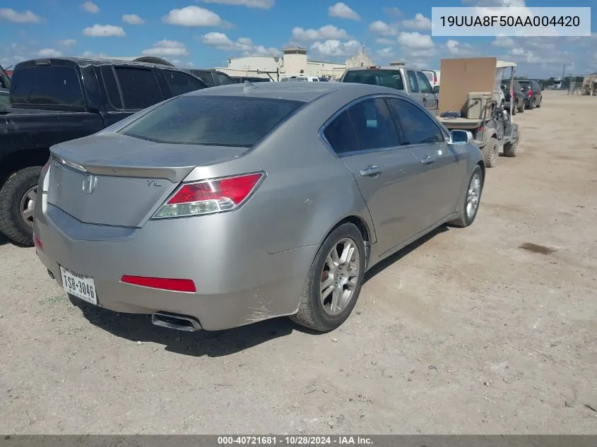 2010 Acura Tl 3.5 VIN: 19UUA8F50AA004420 Lot: 40721681