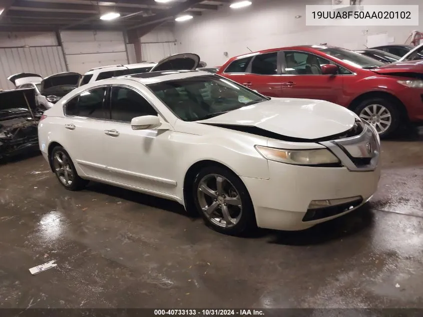 2010 Acura Tl 3.5 VIN: 19UUA8F50AA020102 Lot: 40733133