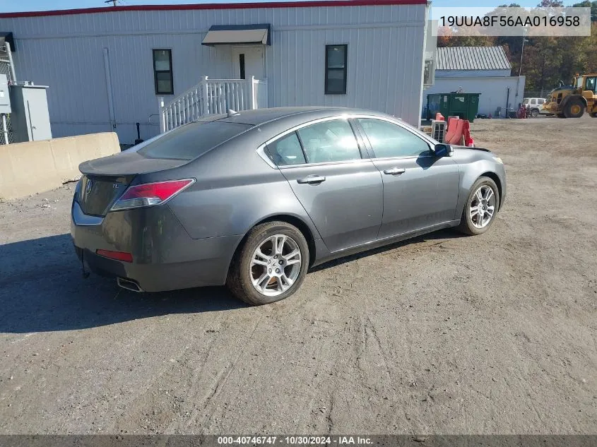 2010 Acura Tl 3.5 VIN: 19UUA8F56AA016958 Lot: 40746747