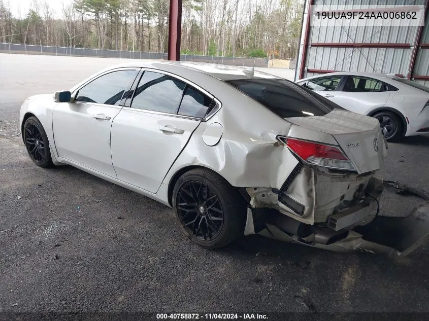 2010 Acura Tl VIN: 19UUA9F24AA006862 Lot: 40758872