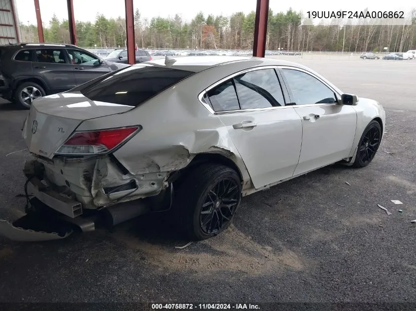 2010 Acura Tl VIN: 19UUA9F24AA006862 Lot: 40758872