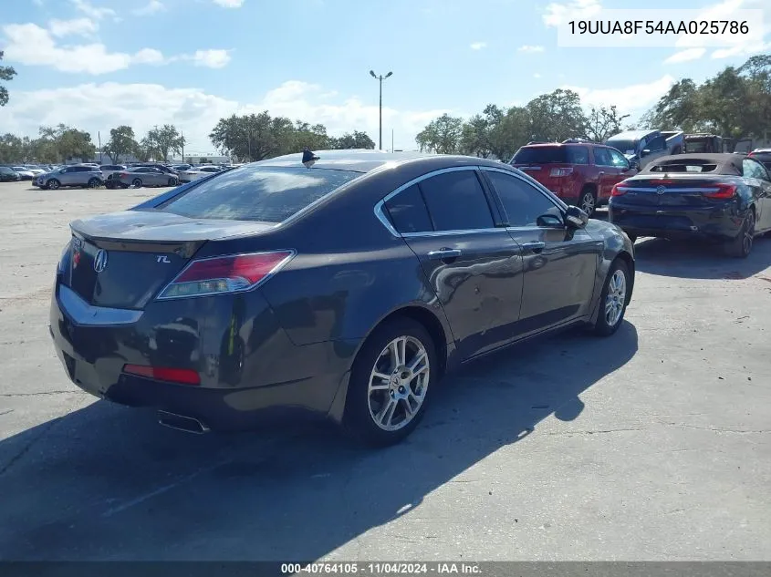 2010 Acura Tl 3.5 VIN: 19UUA8F54AA025786 Lot: 40764105