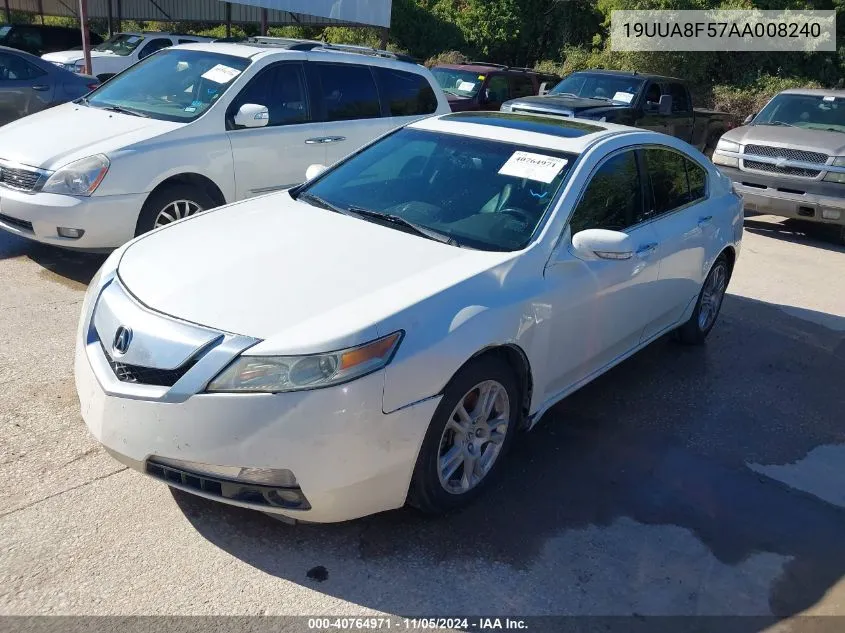 2010 Acura Tl 3.5 VIN: 19UUA8F57AA008240 Lot: 40764971