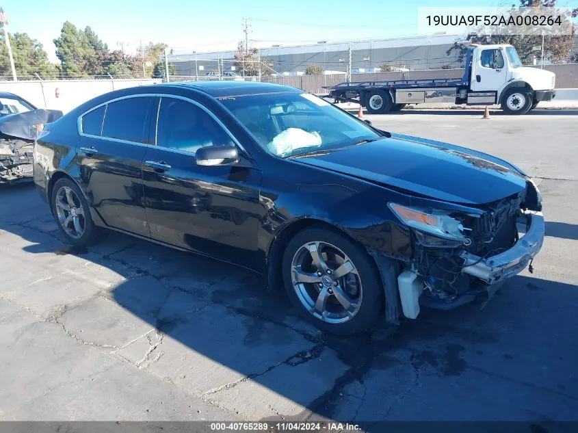 2010 Acura Tl 3.7 VIN: 19UUA9F52AA008264 Lot: 40765289