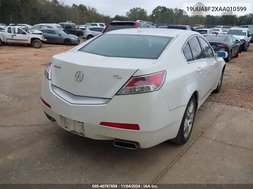 2010 Acura Tl 3.5 VIN: 19UUA8F2XAA010599 Lot: 40767589