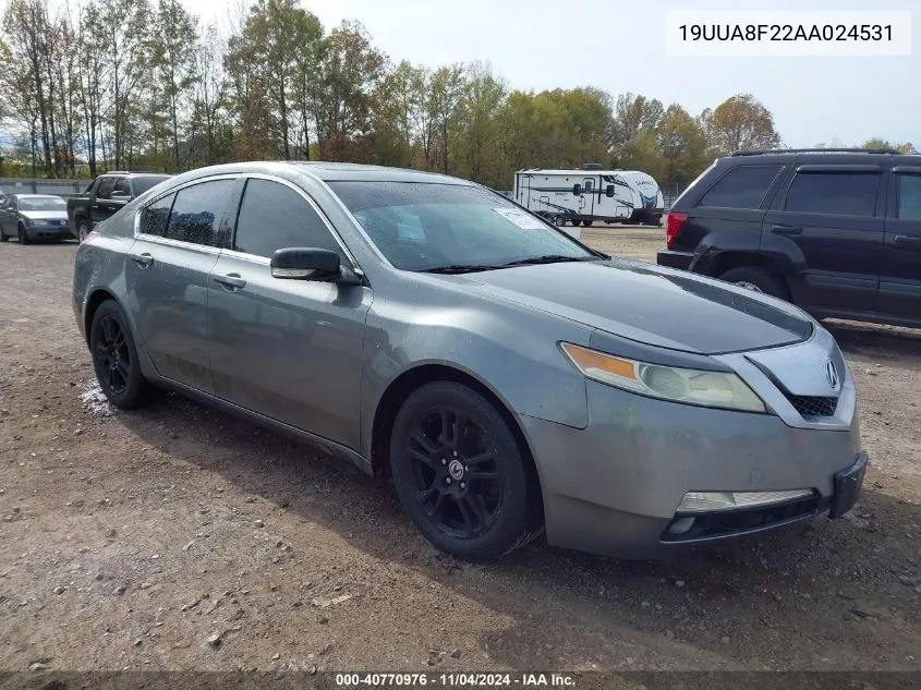 2010 Acura Tl 3.5 VIN: 19UUA8F22AA024531 Lot: 40770976