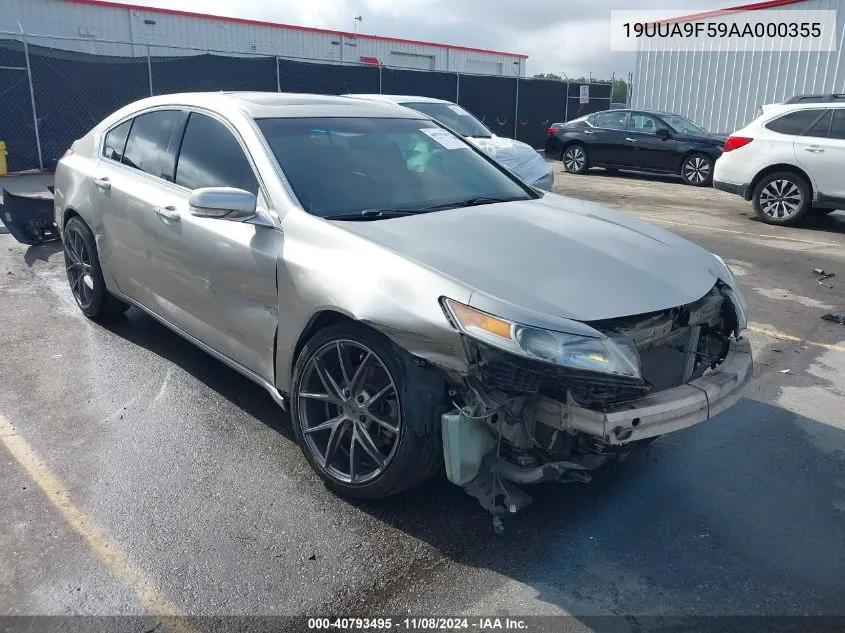 2010 Acura Tl 3.7 VIN: 19UUA9F59AA000355 Lot: 40793495