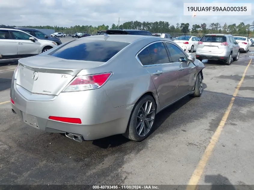 2010 Acura Tl 3.7 VIN: 19UUA9F59AA000355 Lot: 40793495