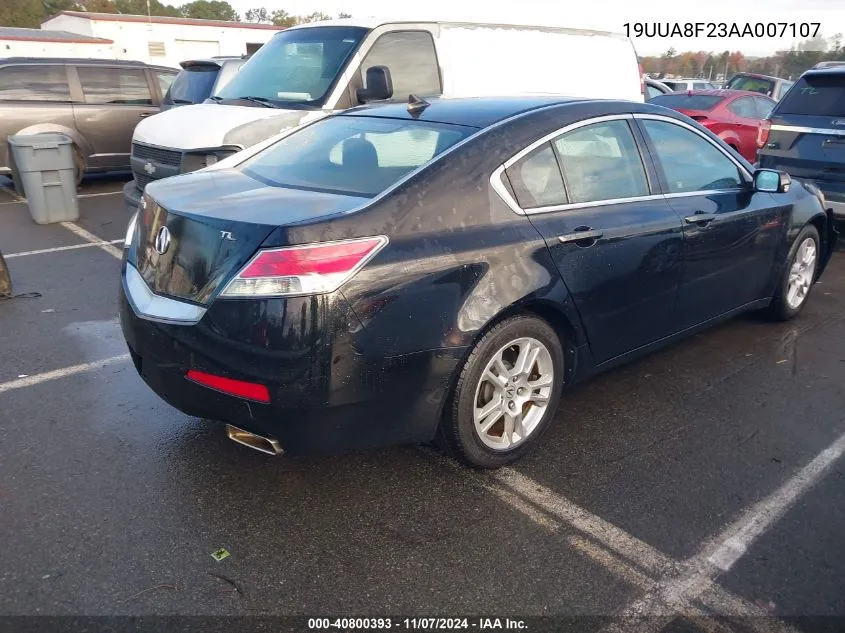 2010 Acura Tl 3.5 VIN: 19UUA8F23AA007107 Lot: 40800393