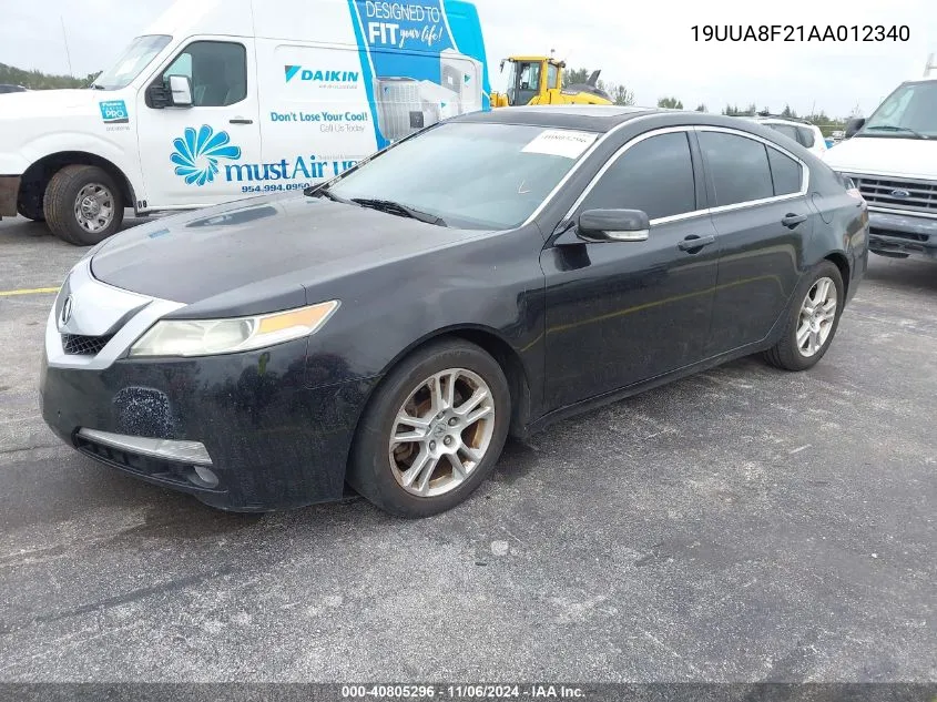 2010 Acura Tl 3.5 VIN: 19UUA8F21AA012340 Lot: 40805296